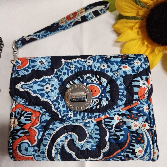 VERA BRADLEY Wallet Clutch Wristlet Detachable Wrist Strap Marrakesh - Picture 1 of 13